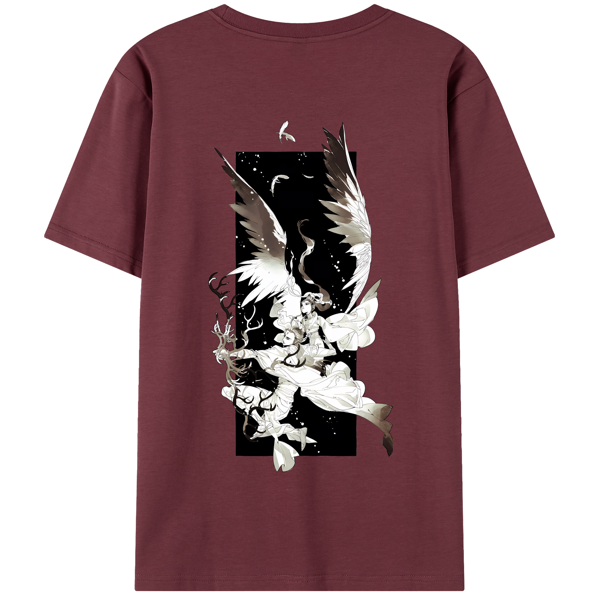 （画像用） Ne Zha 2 ナタ 魔童の大暴れ 綿100％半袖Tシャツ（背面プリント）